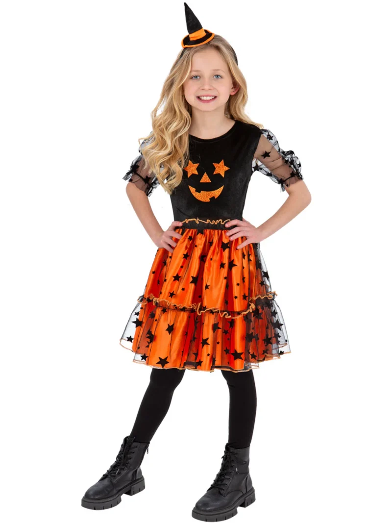 Star Pumpkin Dress Childrens Fancy Dress Costume - Image 2