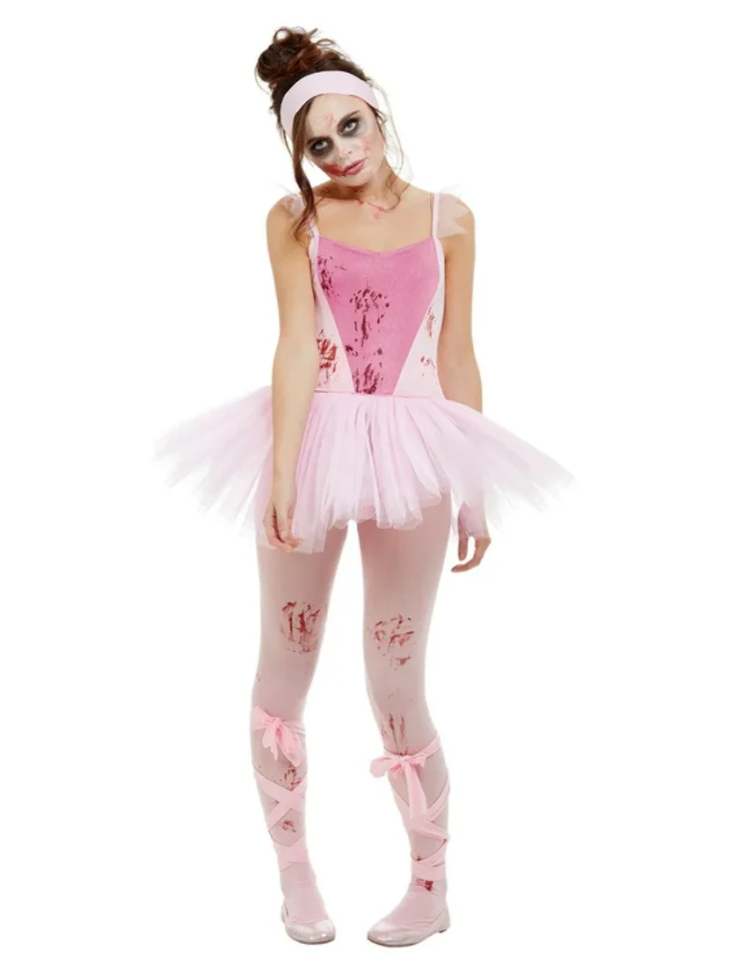 Zombie Ballerina Halloween Ladies Fancy Dress Costume - Image 2