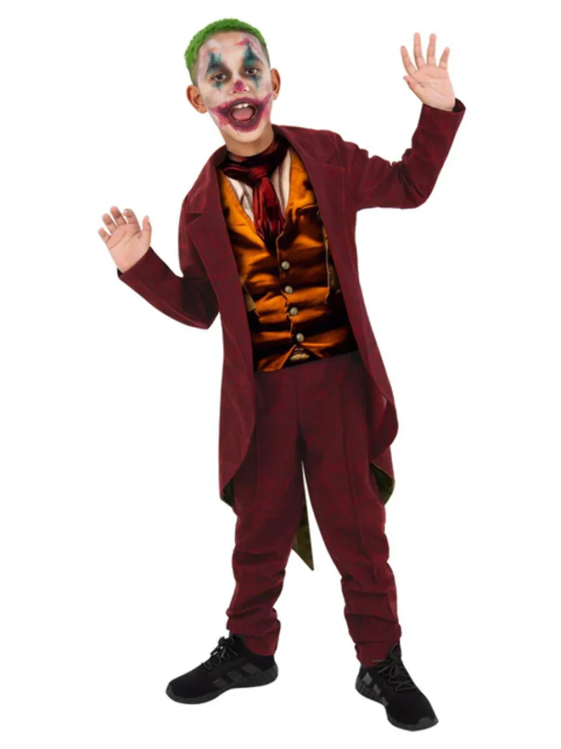 Modern Trickster (Joker) Childrens Halloween Fancy Dress Costume - Image 2