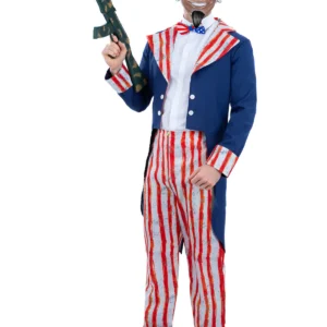 Uncle Sam Horror Patriot (America) Mens Halloween Fancy Dress Costume - Image 2