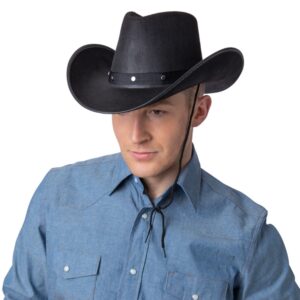 Texan Cowboy Hat, Black - Image 2