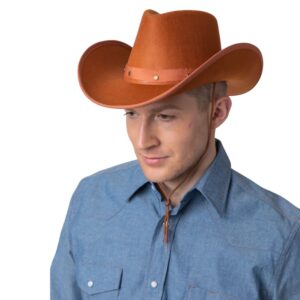 Texan Cowboy Hat, Brown - Image 2