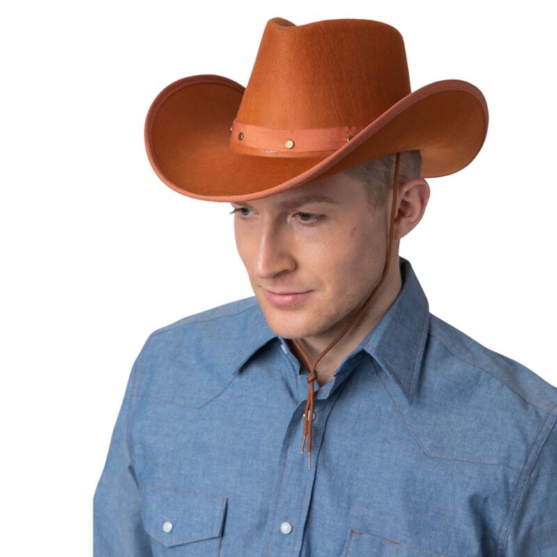 Texan Cowboy Hat, Brown - Image 2