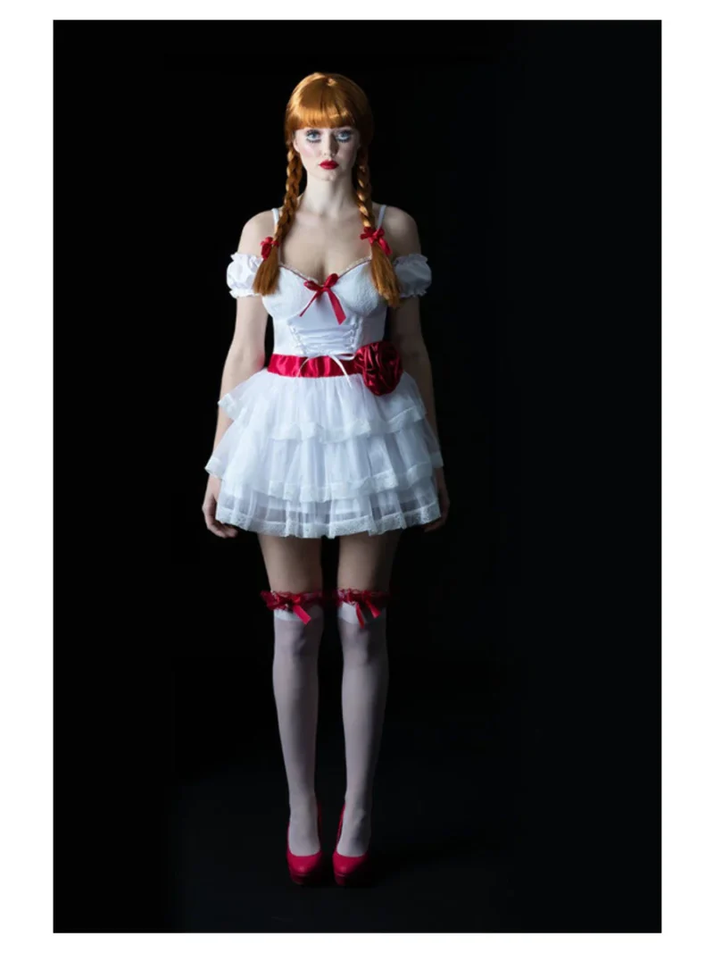 Annabelle Mini Dress Halloween Fancy Dress Costume - Image 2