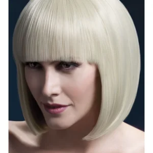 Fever Elise Wig, Blonde, Sleek Bob with Fringe 33cm / 13in