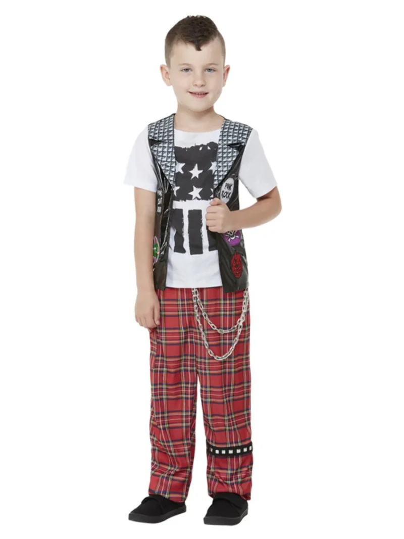 Punk Rocker Childrens Fancy Dress Costume