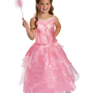 Wicked (NBC) Glinda Pink Dress Deluxe Childrens Fancy Dress Costume