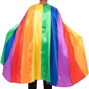 Rainbow Pride Satin Cape 131cm Length - Image 2