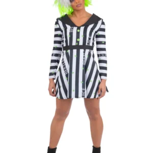 Beetlejuice Ladies Fancy Dress Costume
