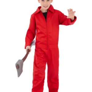Red Boiler Suit Unisex Childrens Fancy Dress Costume