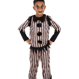 Dark Vintage Clown Halloween Childrens Fancy Dress Costume