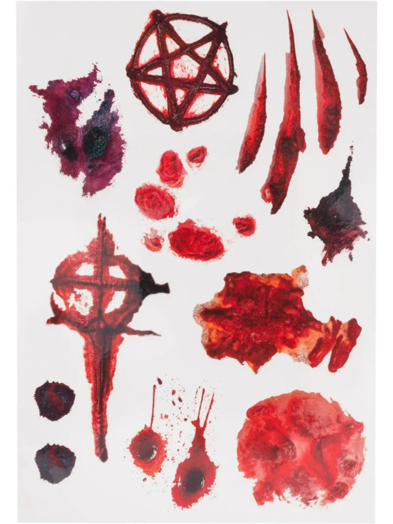 Smiffys Make-Up FX, Occult Wound Tattoo Transfers - Image 2