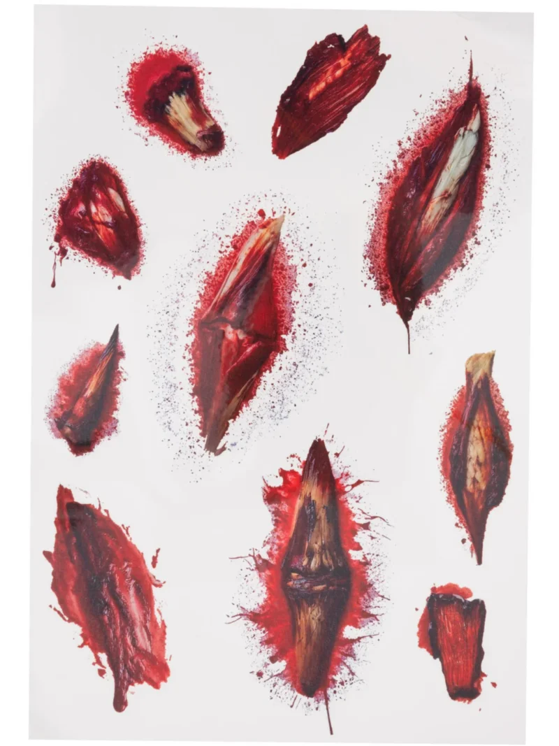 Smiffys Make-Up FX, Horror Wound Tattoo Transfers - Image 2