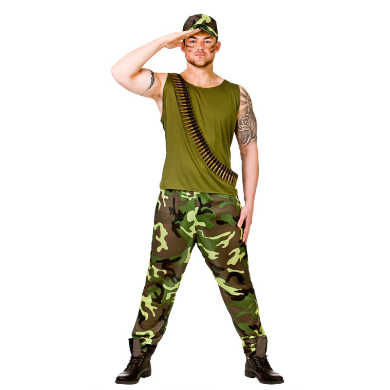 Army Man Mens Fancy Dress Costume