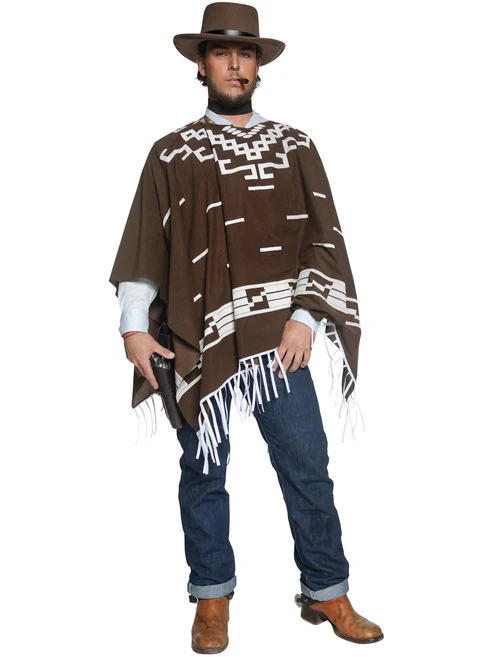 Authentic Western Wandering Gunman Mens Fancy Dress Costumes