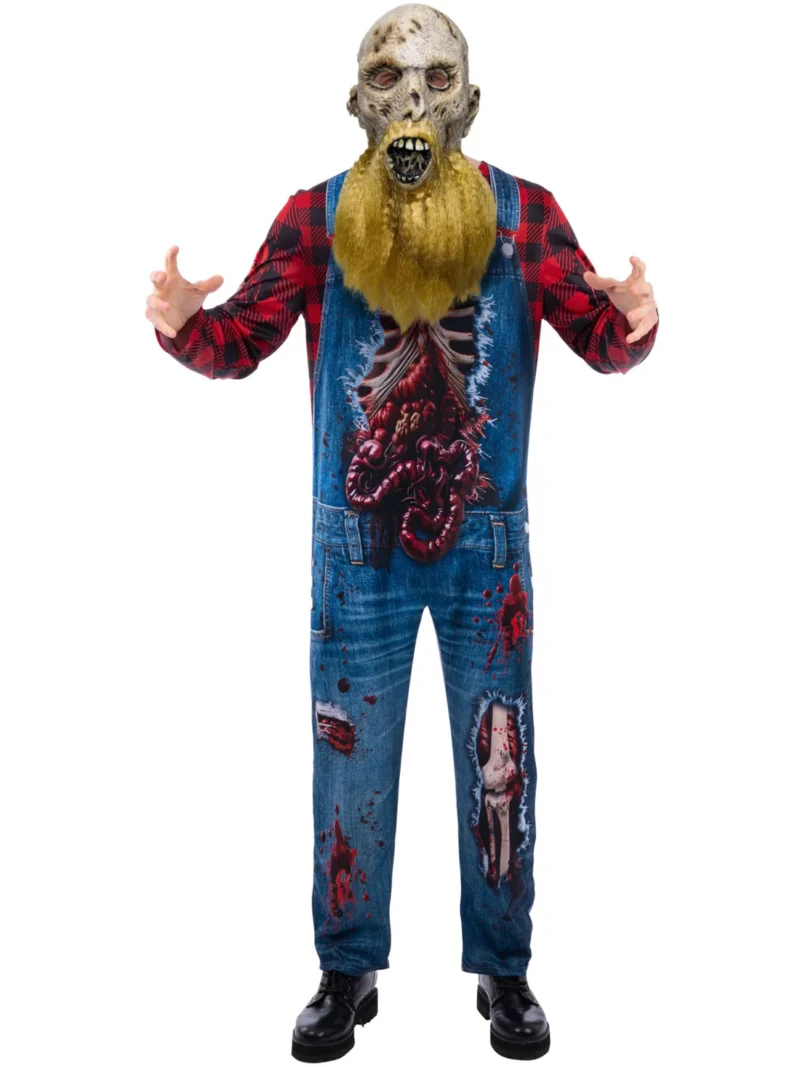 Hillbilly Zombie Mens Halloween Fancy Dress Costume - Image 2
