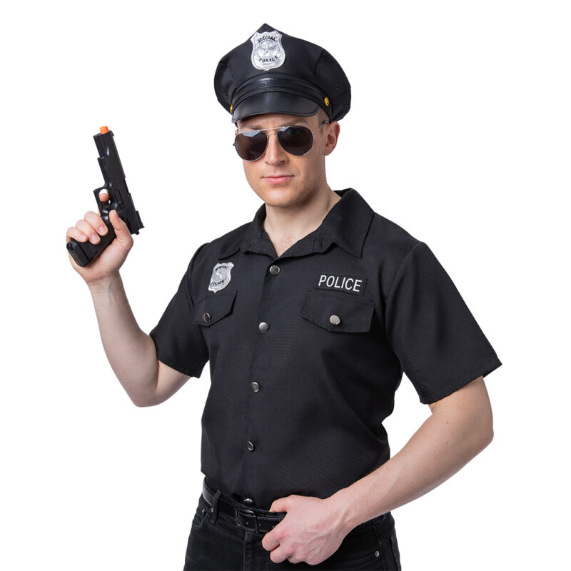 Police Shirt Mens Fancy Dress Costume