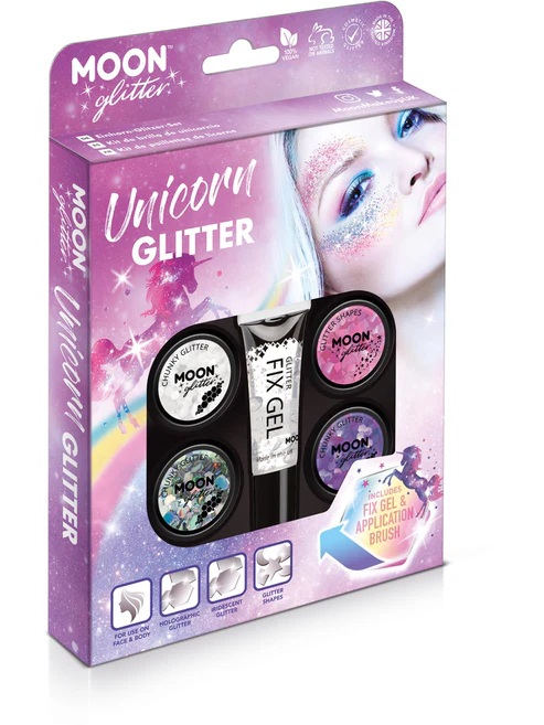 Moon Glitter Unicorn Glitter Kit, Assorted Boxset