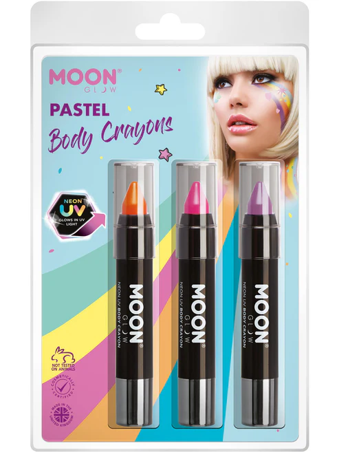 Moon Glow Intense Neon UV Body Crayons