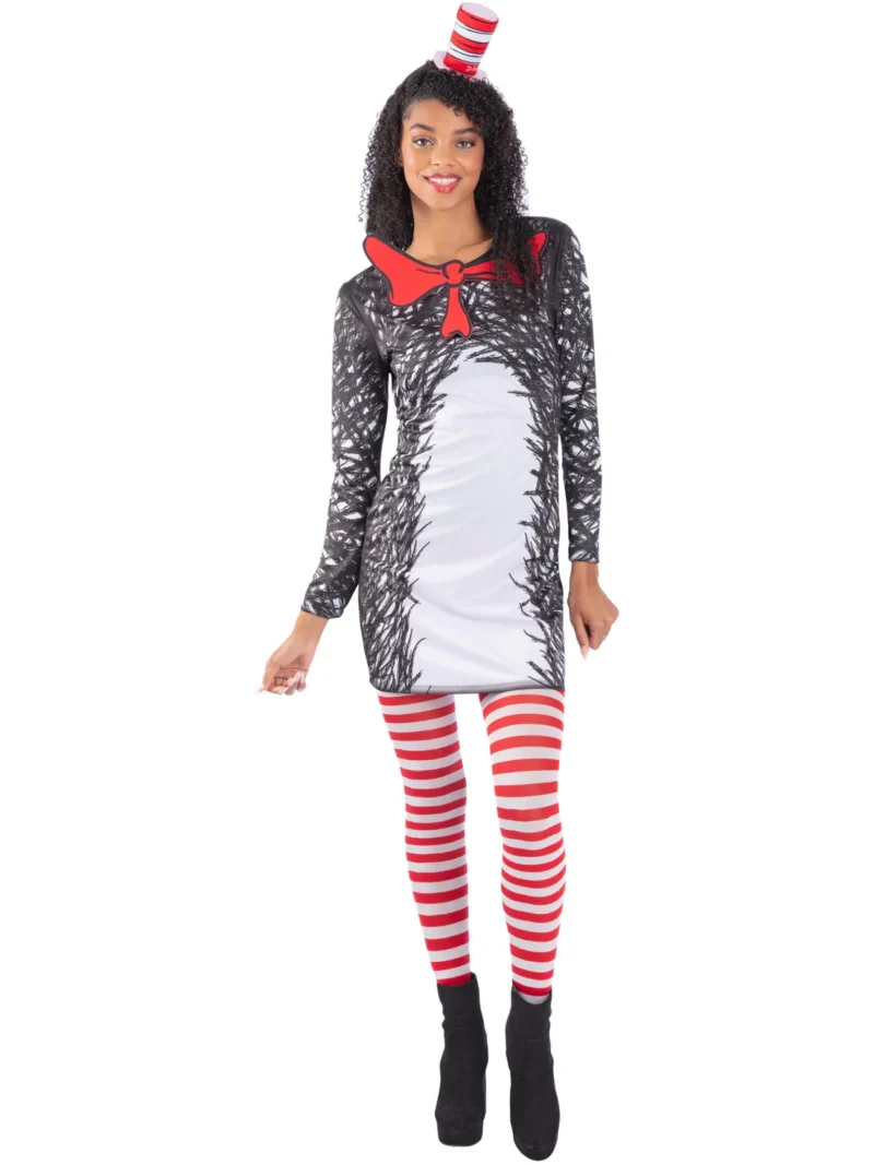 Dr Seuss Cat in the Hat Ladies Fancy Dress Costume