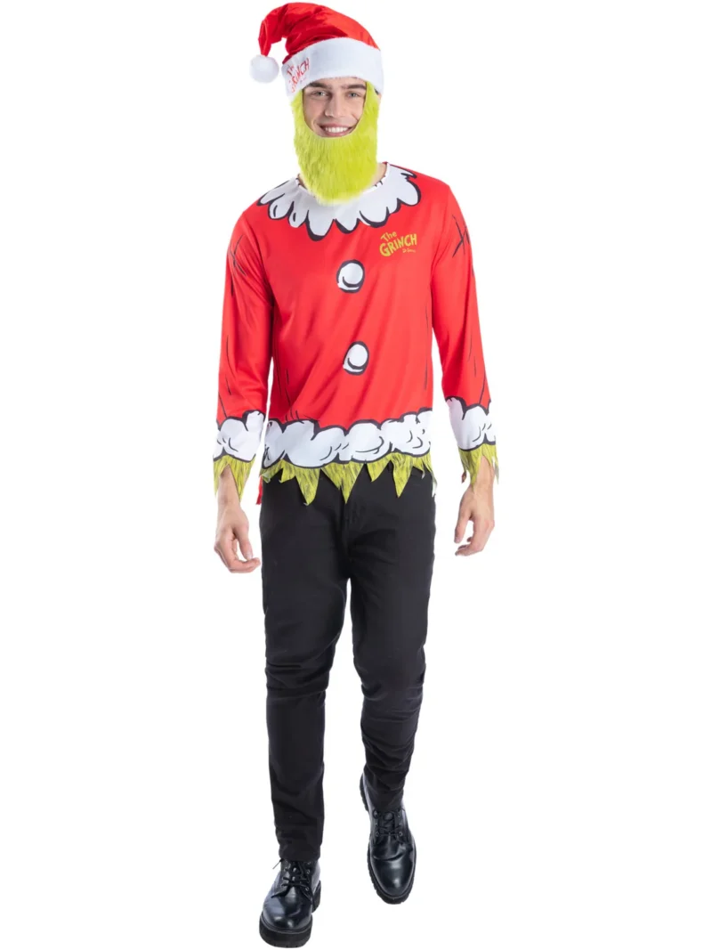 Dr Seuss The Grinch Santa Mens Fancy Dress Costume