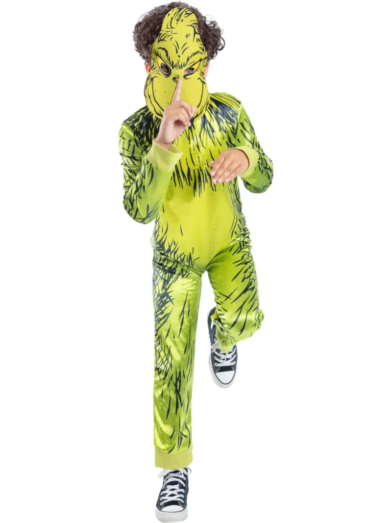 Dr Seuss The Grinch Childrens Christmas Fancy Dress Costume - Image 2