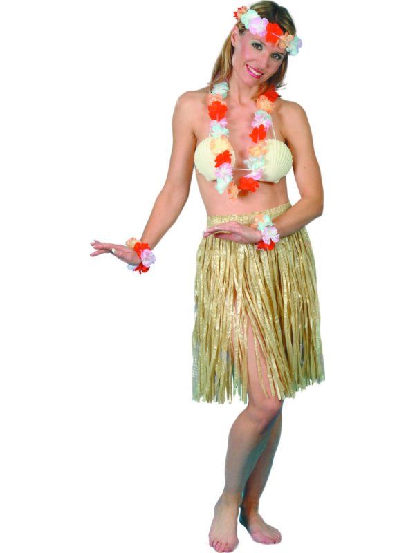 Natural Hula Hawaiian Skirt