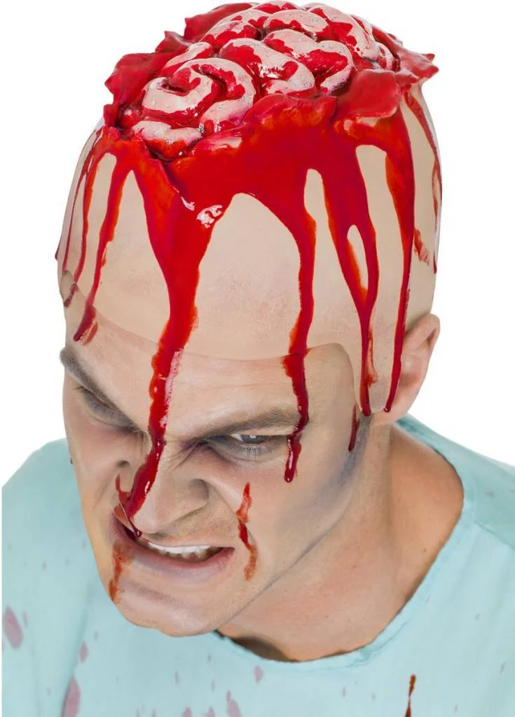 Gory Brain Latex Head Cap