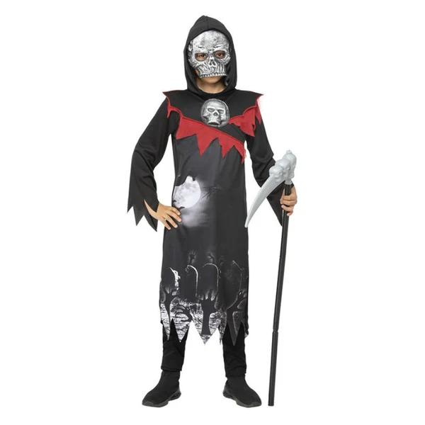 Grim Reaper Childrens Halloween Fancy Dress Costume