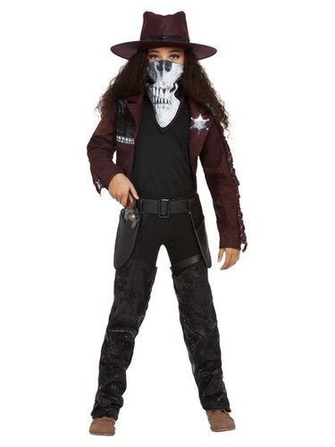 Dark Spirit Western Cowgirl Halloween Children's Fancy Dress Costume