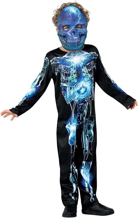 Robotic Skeleton Children's Halloween Fancy Dress Costume