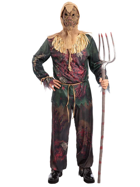 Horror Scarecrow Mens Halloween Fancy Dress Costume