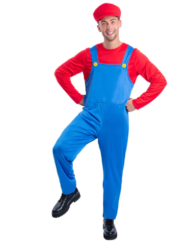 Red Plumber (Mario) Unisex Fancy Dress Costume