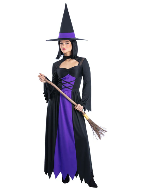 Bewitched Purple (Witch) Halloween Ladies Fancy Dress
