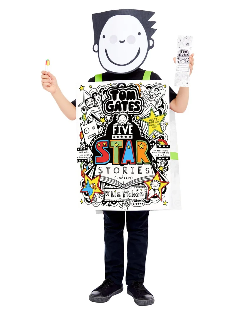 Tom Gates Colour In Printed Tabard Unisex Fancy Dress Costume