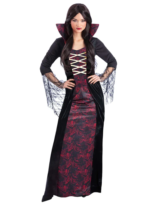 Vampiress Ladies Halloween Fancy Dress Costume