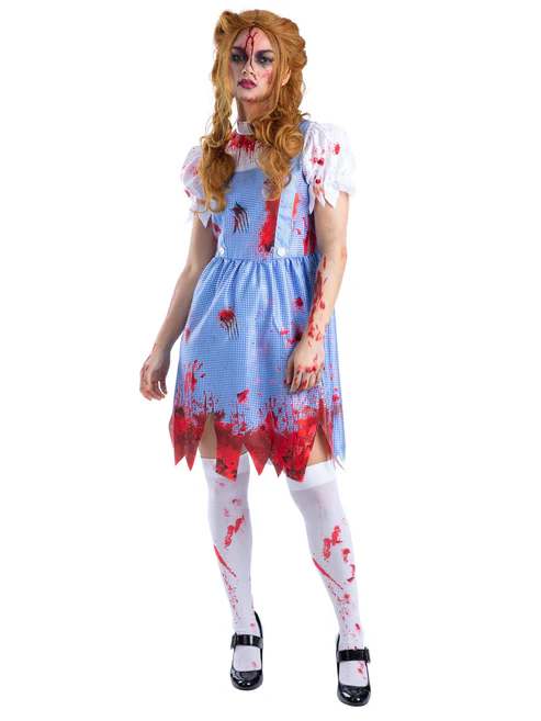 Zombie Country Girl (Dorothy) Ladies Halloween Fancy Dress Costume