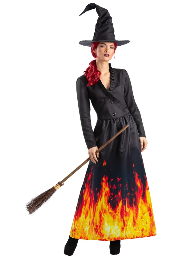 Burning Witch Ladies Fancy Dress Costume