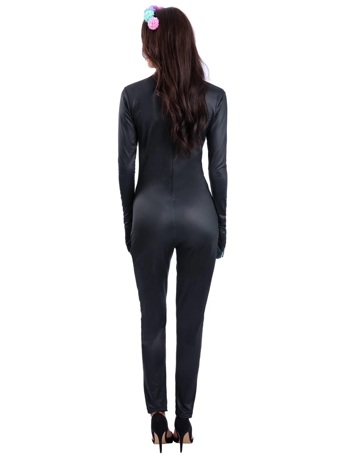 Bright Bones Skeleton Ladies Halloween Fancy Dress Costumes - Image 4