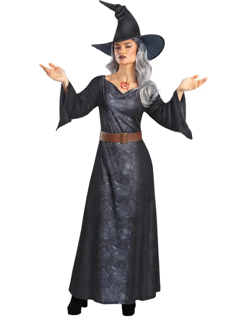Sorceress Witch Ladies Halloween Fancy Dress Costume
