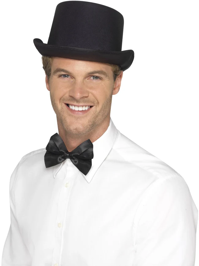 Black Top Hat Satin
