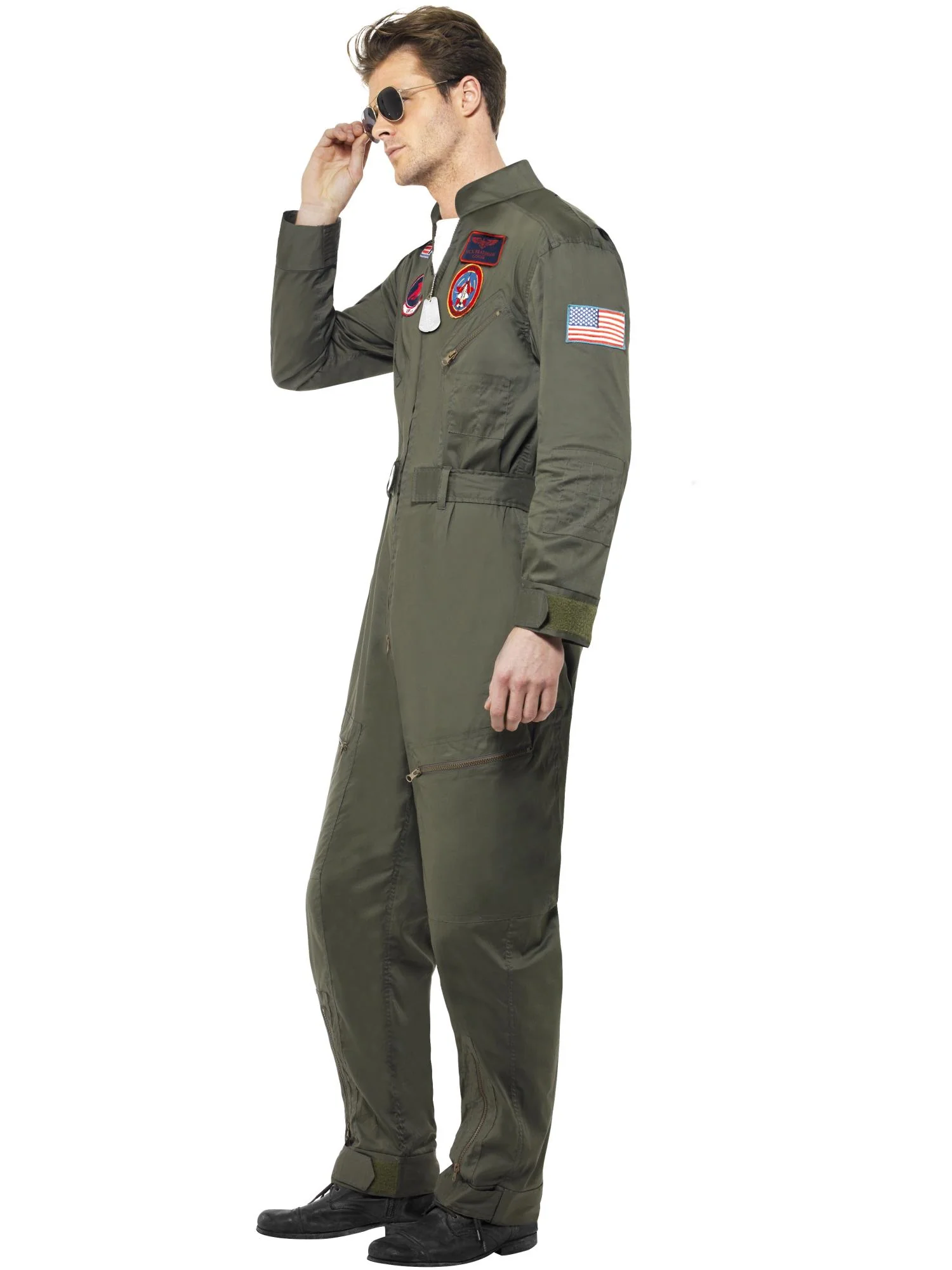 Top Gun Deluxe Male Mens Fancy Dress Costume - Image 2