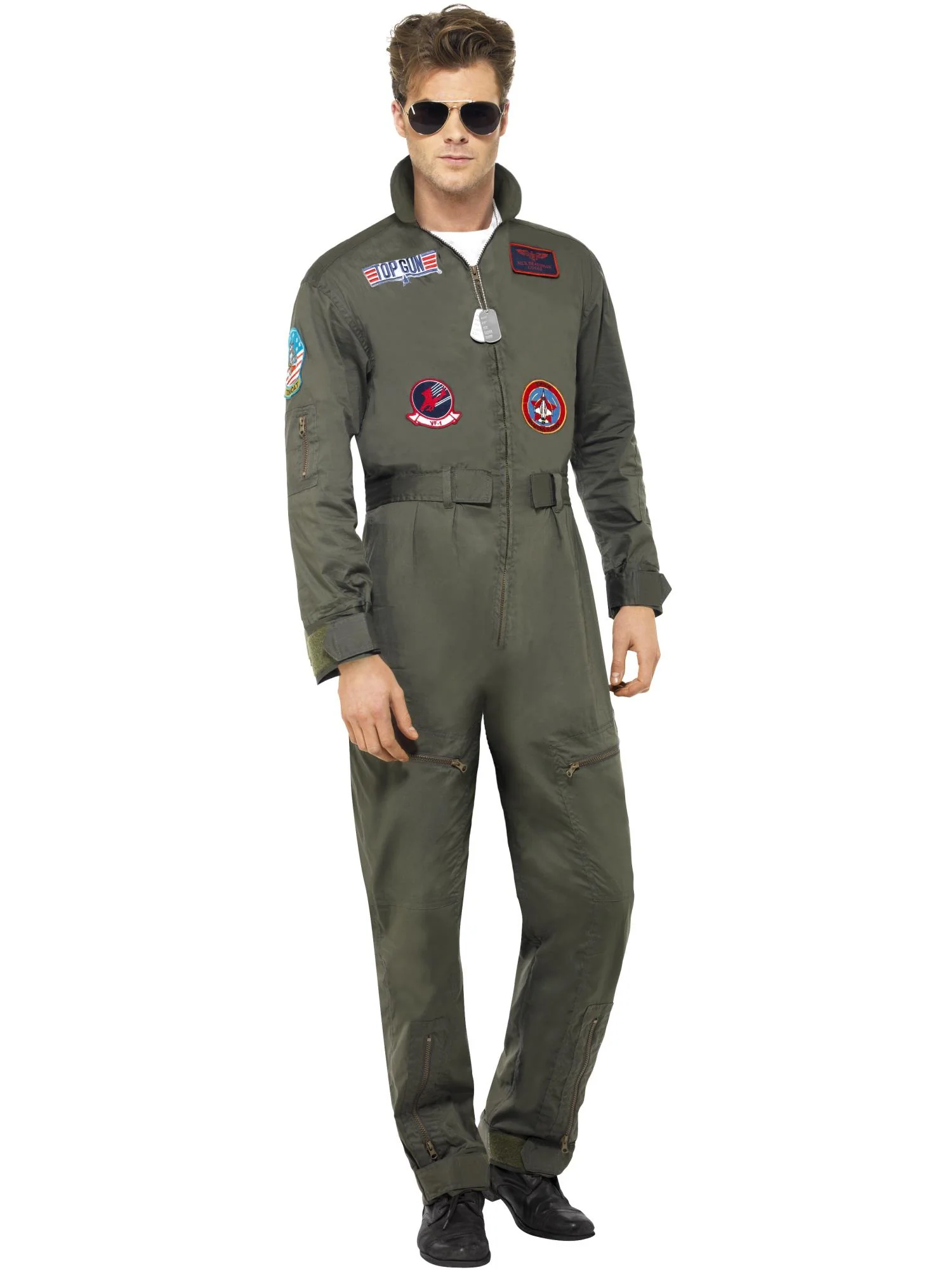 Top Gun Deluxe Male Mens Fancy Dress Costume