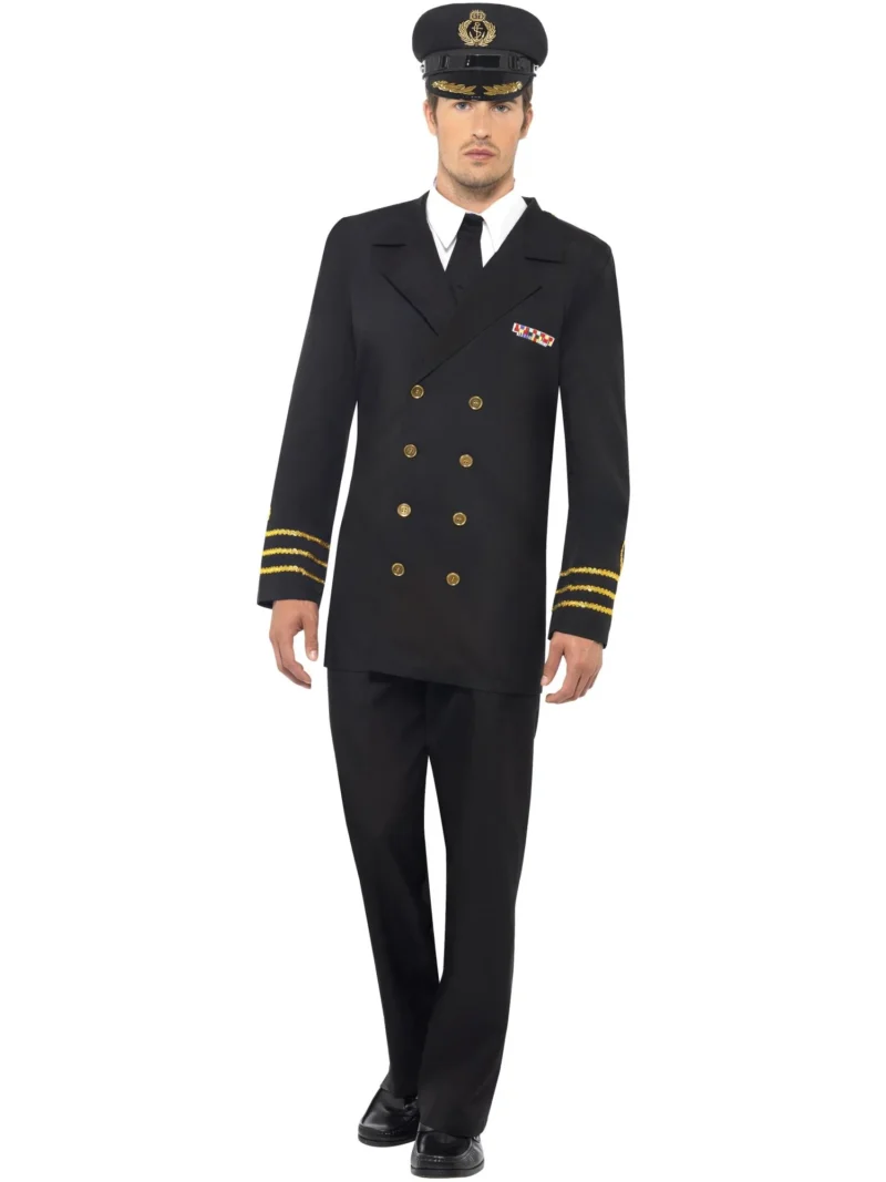 Navy Officer Men's Fancy Dress Costume