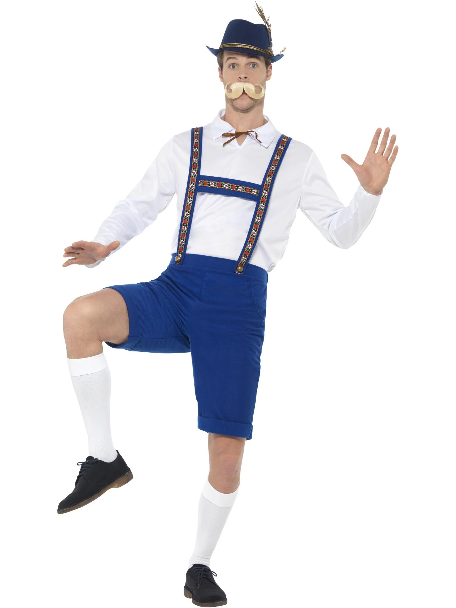 Blue Bavarian Men's Fancy Dress Costume