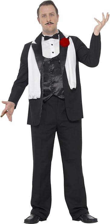Curves Gangster Men's Fancy Dress Costume