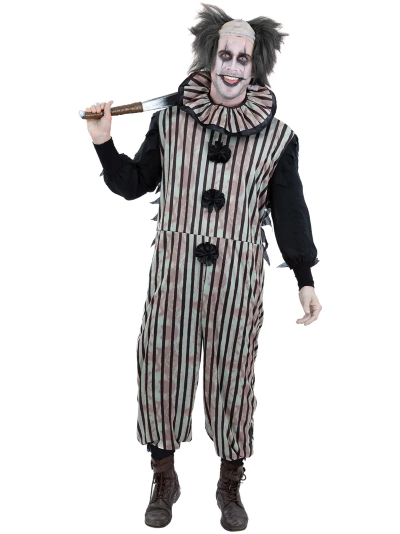 Dark Vintage Clown Mens Halloween Fancy Dress Costume