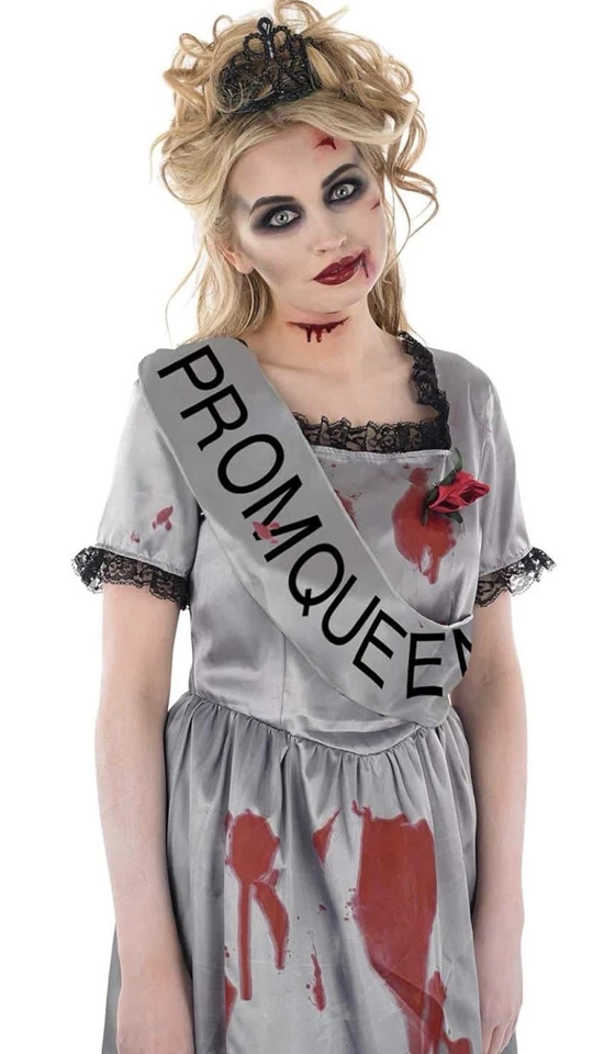 Zombie Prom Queen Ladies Fancy Dress Costume