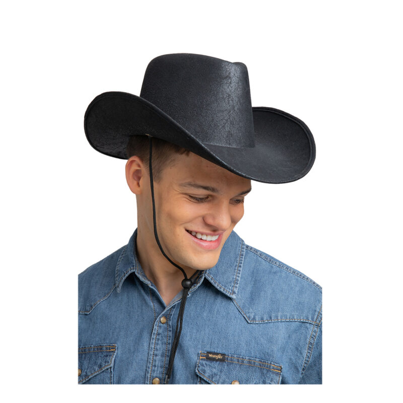 Texan Faux Aged Leather Cowboy Hat