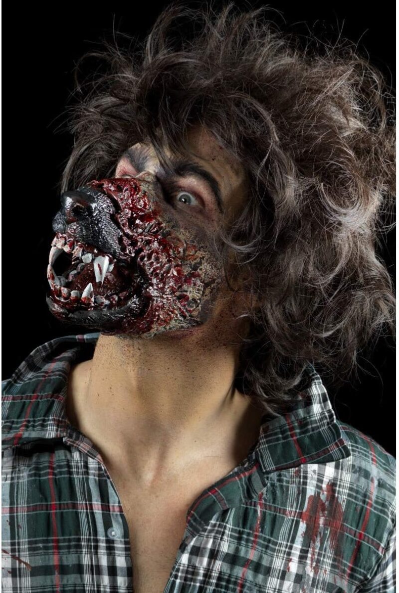 Smiffys Make-Up FX, Foam Latex Werewolf, Brown Mouth Prosthetic